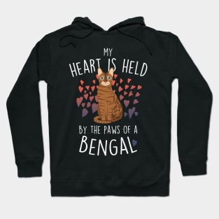 Bengal Cat Heart Hoodie